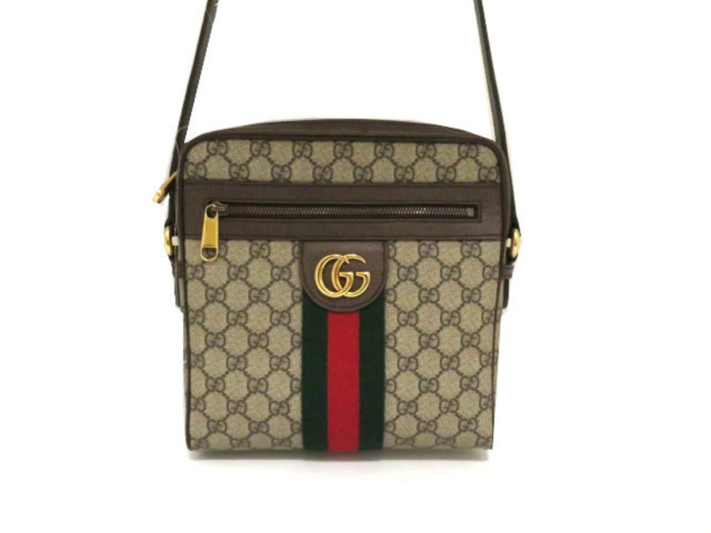 Gucci bag Ophidia GG messenger Beige Cream ebony calfskin